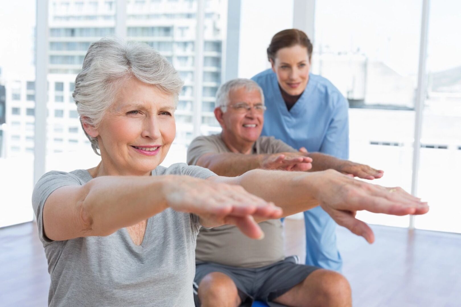 Female Therapist Assisting Senior Couple